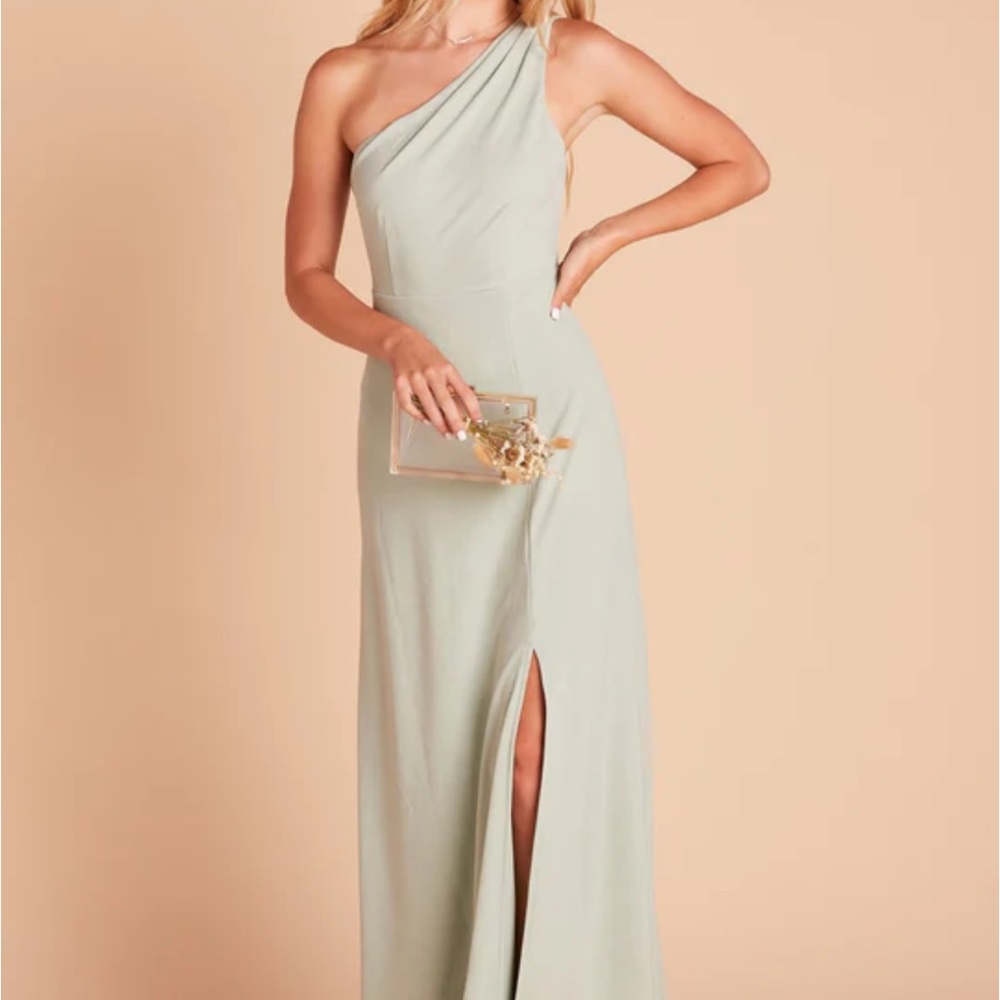 Birdy Grey sage bridesmaids dress Kira crepe